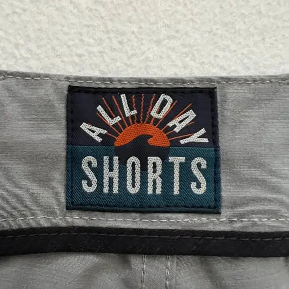 NWT Faherty Men Belt Loop All Day Shorts Chino Hybrid Ice Gray MSC0012 32 X 9